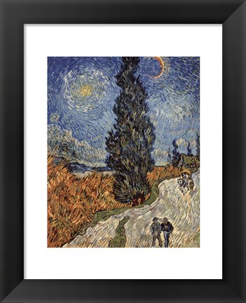 Framed Country Road in Provence by Night, c. 1890 Print