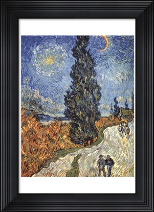 Framed Country Road in Provence by Night, c. 1890 Print