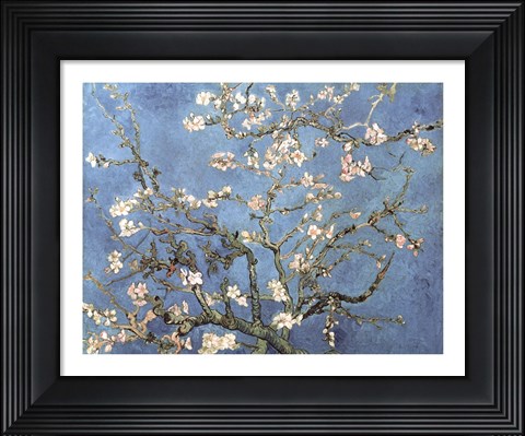 Framed Almond Blossom, 1890 Print