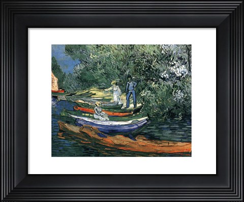 Framed Bank of the Oise at Auvers, 1890 Print