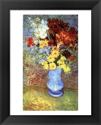 Framed Vase With Anemone Print