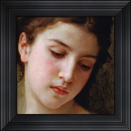 Framed Head Study of a Young Girl (detail) Print