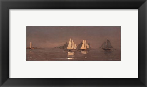 Framed Gloucester, Mackerel Fleet at Dawn, 1884 Print