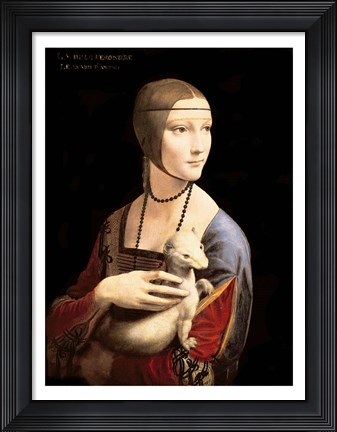 Framed Lady with the Ermine Print