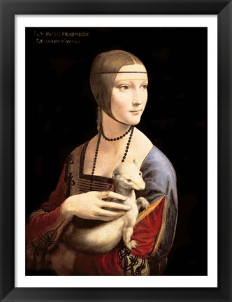 Framed Lady with the Ermine Print