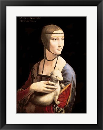 Framed Lady with the Ermine Print