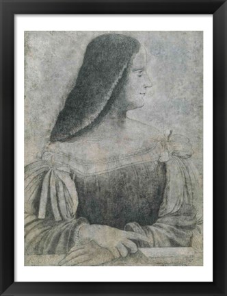 Framed Portrait of Isabella d&#39;Este Print