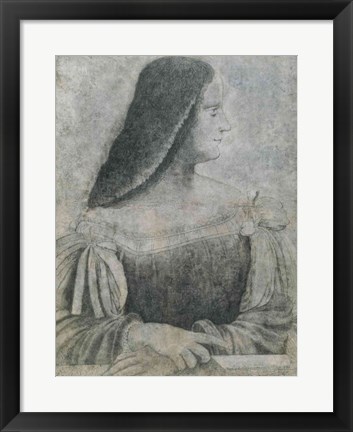 Framed Portrait of Isabella d&#39;Este Print