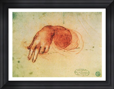 Framed Study of a hand Print