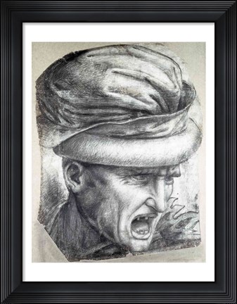 Framed Head of a Warrior Print