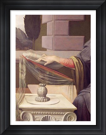 Framed Detail of the Virgin Mary, from the Annunciation Print