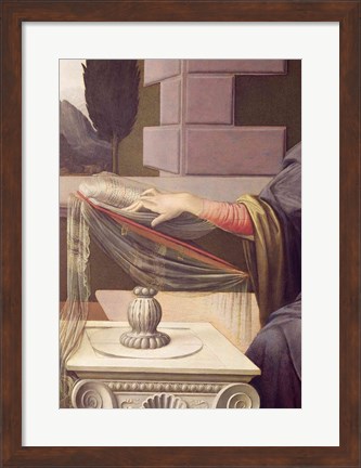 Framed Detail of the Virgin Mary, from the Annunciation Print