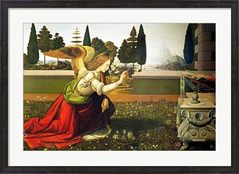 Framed Angel Gabriel, from the Annunciation, 1472-75 Print