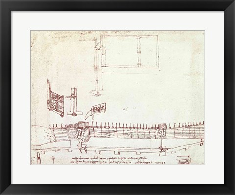 Framed Design for Fortifications Print