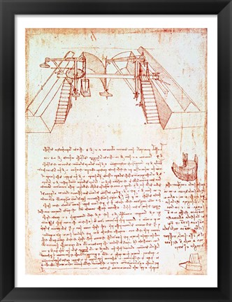 Framed Pulley System for the Construction of a Staircase Print