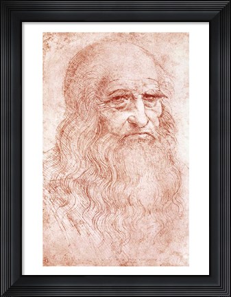 Framed Portrait of a Bearded Man Print