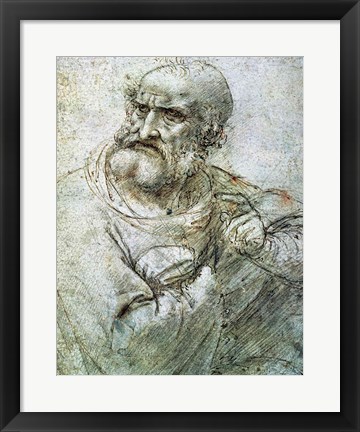 Framed Study for an Apostle from The Last Supper, c.1495 Print