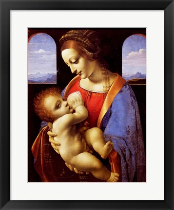 Framed Litta Madonna, 1490 Print