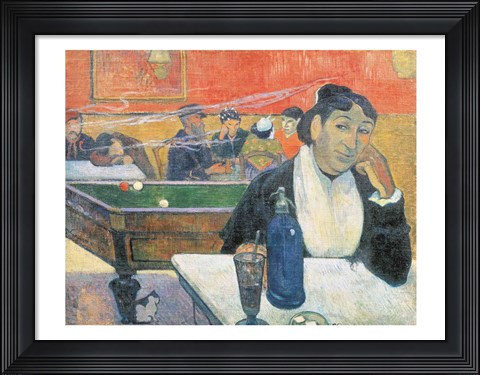 Framed Cafe at Arles, 1888 Print