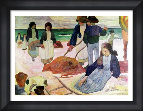 Framed Seaweed Gatherers, 1889 Print