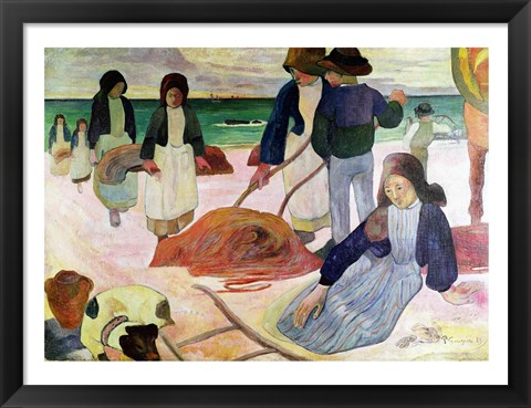 Framed Seaweed Gatherers, 1889 Print