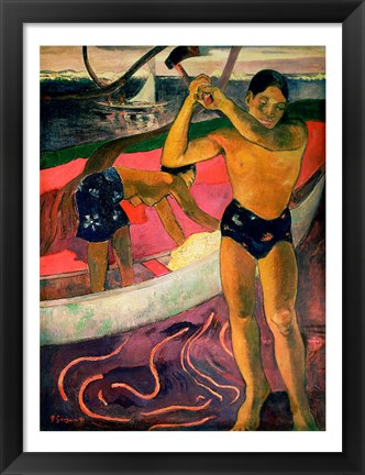 Framed Man with an Axe, 1891 Print