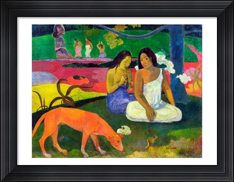 Framed Arearea (The Red Dog), 1892 Print