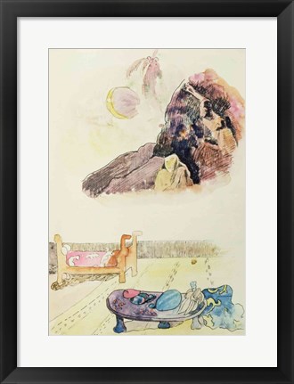 Framed Page from &#39;Noa Noa&#39;, 1893-94 Print