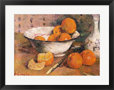 Framed Still life with Oranges, 1881 Print