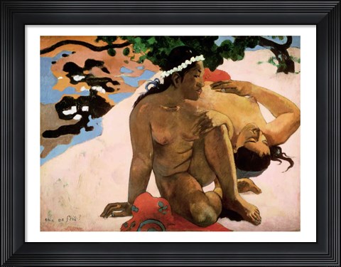 Framed Aha oe Feii  (Are You Jealous), 1892 Print