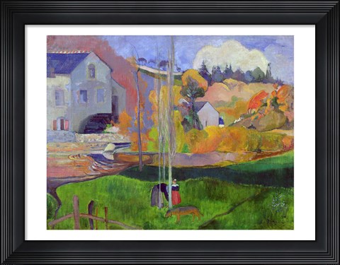 Framed Brittany Landscape: the David Mill, 1894 Print
