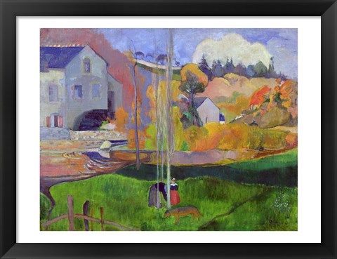 Framed Brittany Landscape: the David Mill, 1894 Print