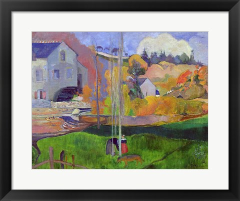 Framed Brittany Landscape: the David Mill, 1894 Print