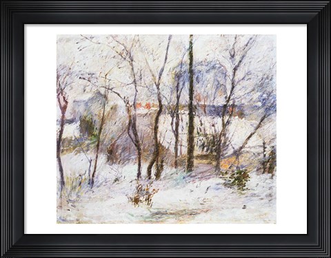 Framed Garden under Snow, 1879 Print