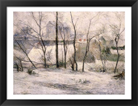 Framed Winter Landscape, 1879 Print