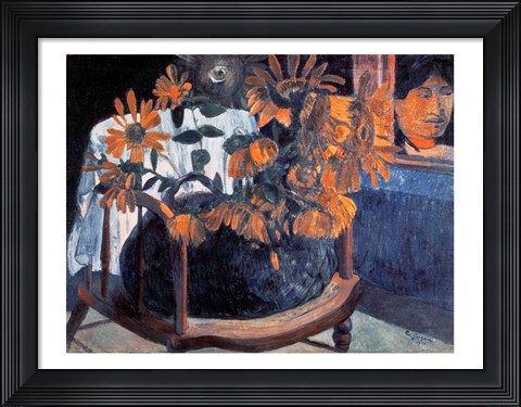 Framed Sunflowers, 1901 Print