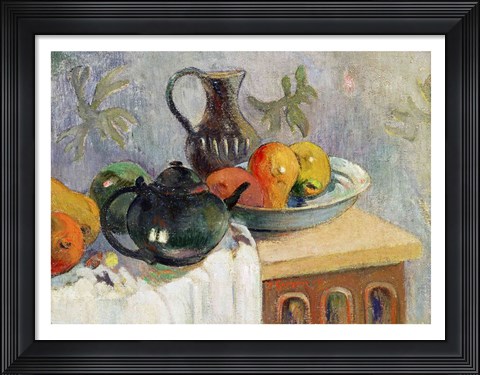 Framed Teiera, Brocca e Frutta, 1899 Print