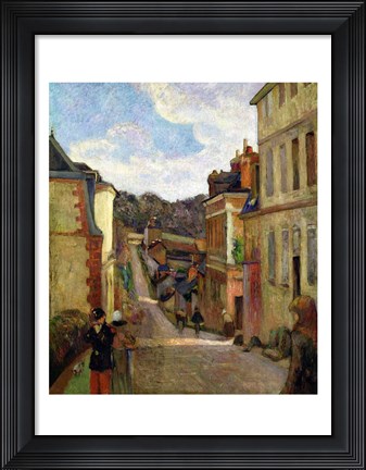 Framed Suburban Street, 1884 Print