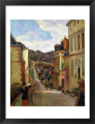 Framed Suburban Street, 1884 Print