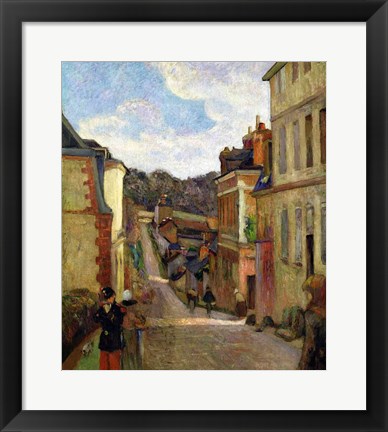 Framed Suburban Street, 1884 Print