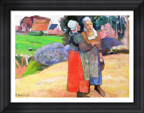 Framed Breton Peasants, 1894 Print