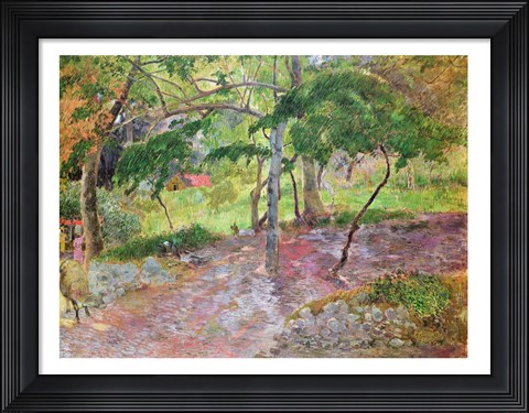 Framed Tropical Landscape, Martinique, 1887 Print
