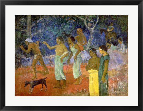 Framed Scene from Tahitian Life, 1896 Print