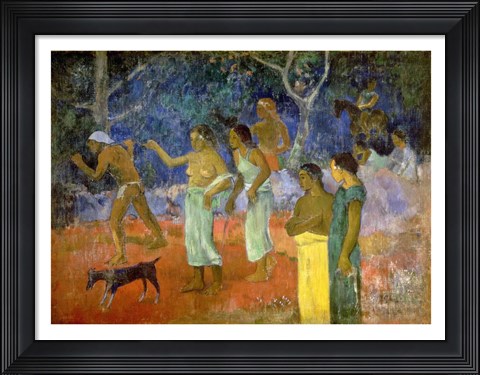 Framed Scene from Tahitian Life, 1896 Print