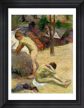 Framed Breton Boys Bathing, 1888 Print