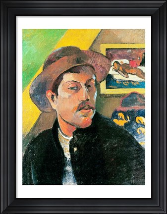 Framed Self Portrait in a Hat Print