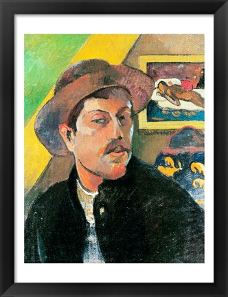Framed Self Portrait in a Hat Print