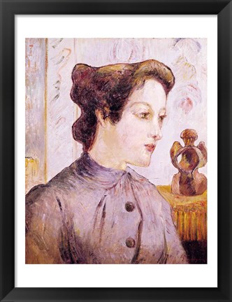 Framed Portrait of a Young Woman, 1886 Print