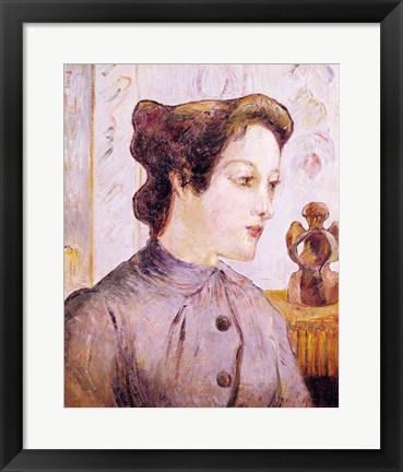 Framed Portrait of a Young Woman, 1886 Print