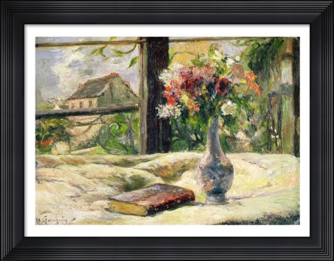 Framed Vase of Flowers Print